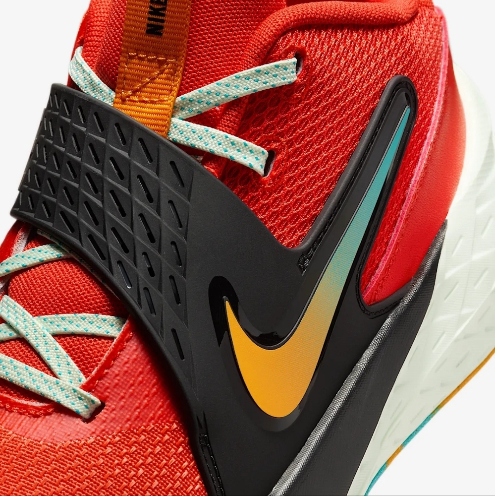 Nike Team Hustle D 12 Big Kids' Red and Black Athletic Shoes - Picture 7 of 7
